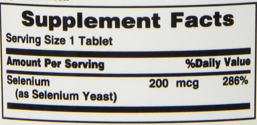 Pack of 3 Nature's Bounty Selenium 200 mcg Tablets for Immune Support - 300 Tablets Total