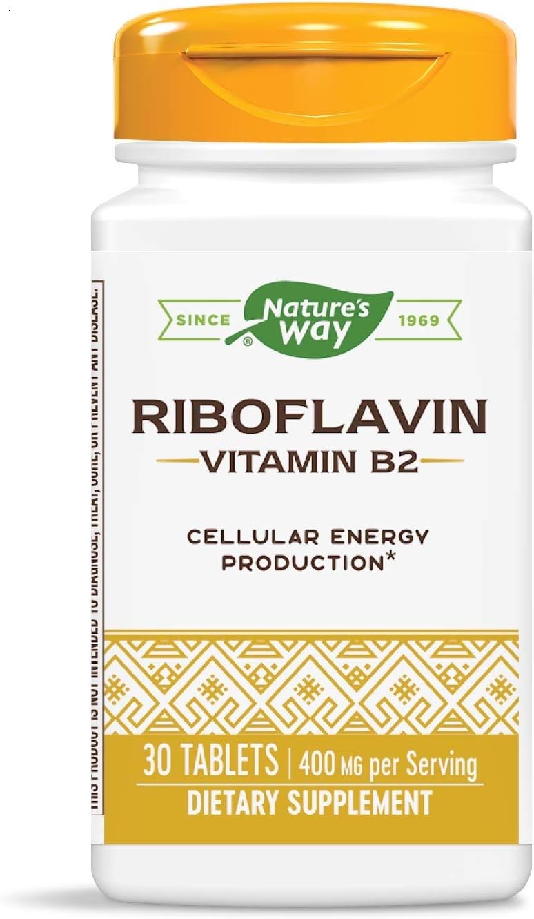 Pack of 3 Nature's Way Riboflavin Vitamin B2, 400 mg per serving