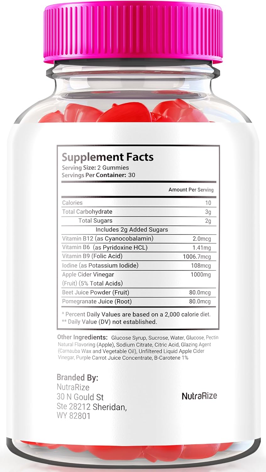 Pack of 3 NutraRize Noura Keto+ ACV Gummies - All Natural Keto Supplement with Apple Cider Vinegar for Keto Diet (180 Gummies)