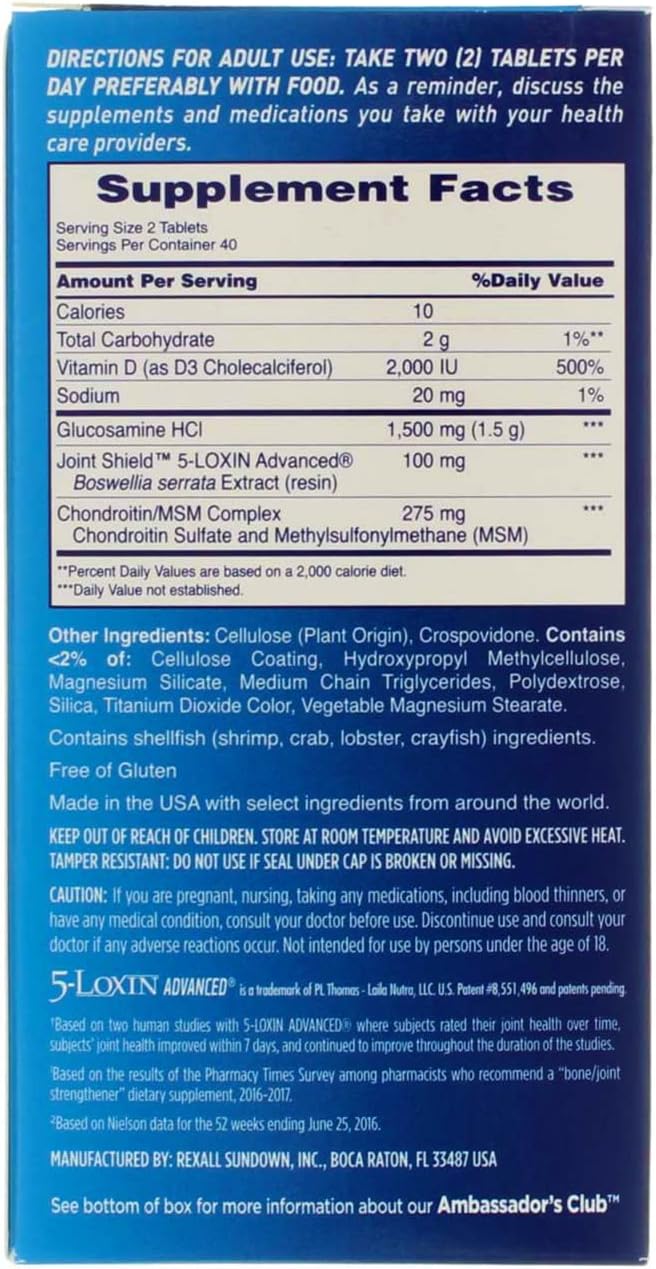 Pack of 3 Osteo Bi-Flex Triple Strength Coated Tablets with Vitamin D - 80 ea