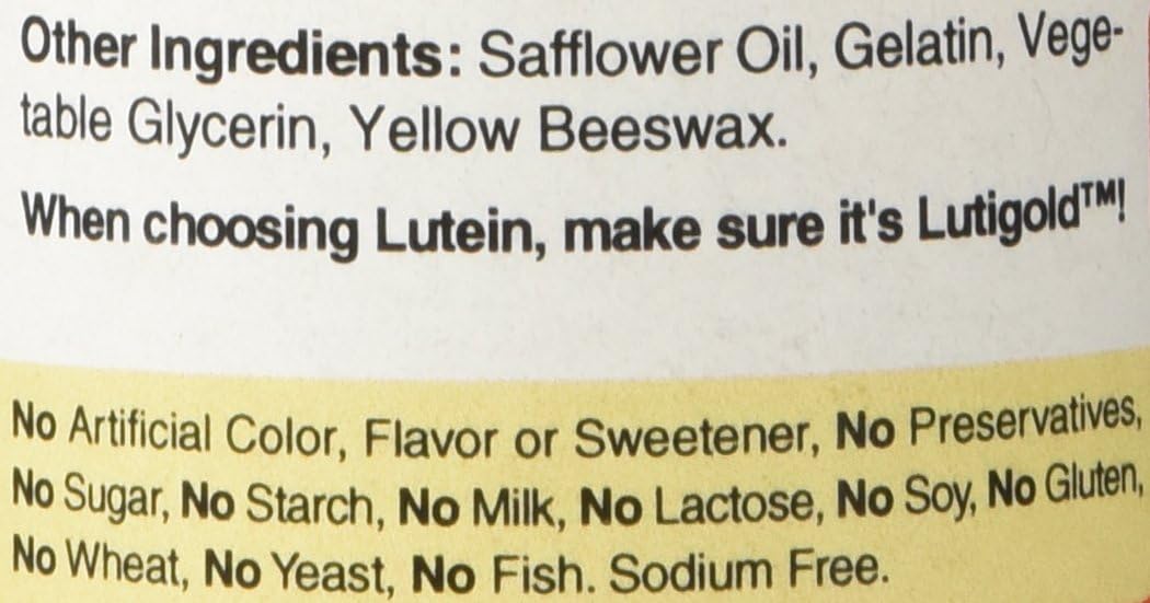 Pack of 3 Puritan's Pride Lutein 40 Mg with Zeaxanthin Capsules for Eye Health, 60 Ct Each