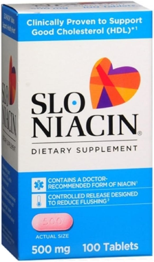 Pack of 3 Slo-Niacin 500 mg Tablets - 100 Tablets Each - BoostGo Australia