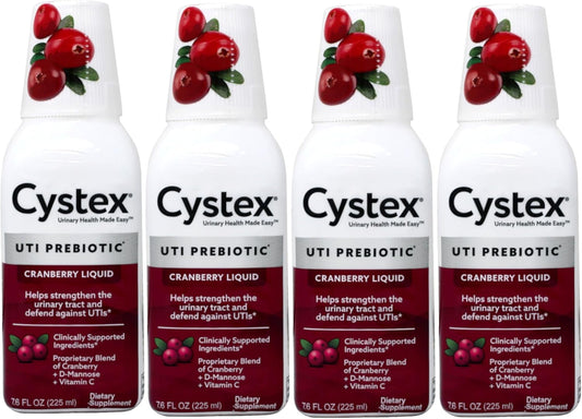 Pack of 4 Cystex Liquid Cranberry Complex - 7.6 Fl Oz Bottles