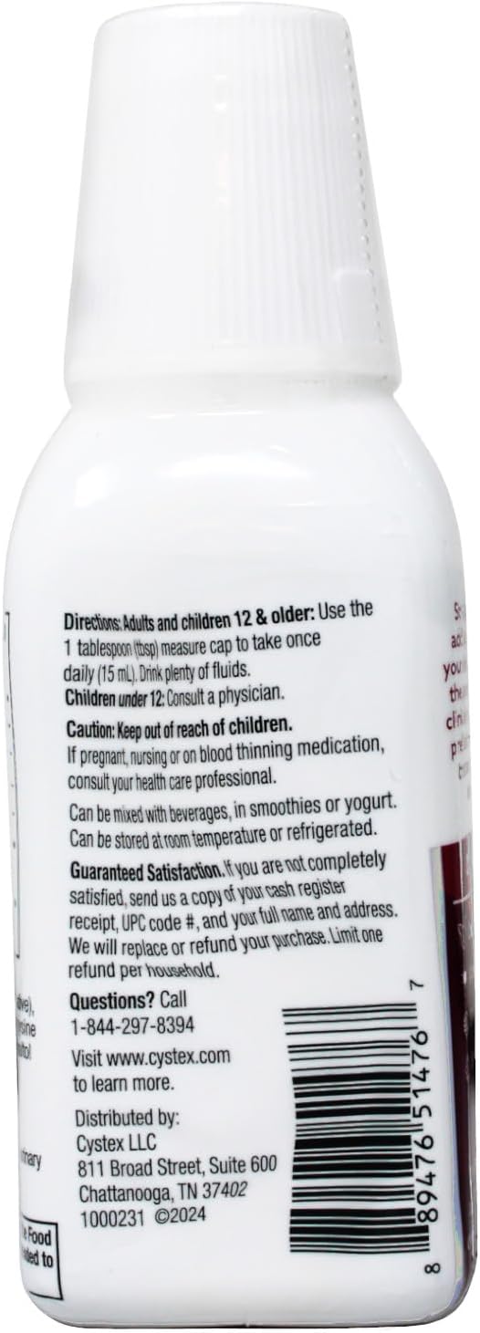 Pack of 4 Cystex Liquid Cranberry Complex - 7.6 Fl Oz Bottles