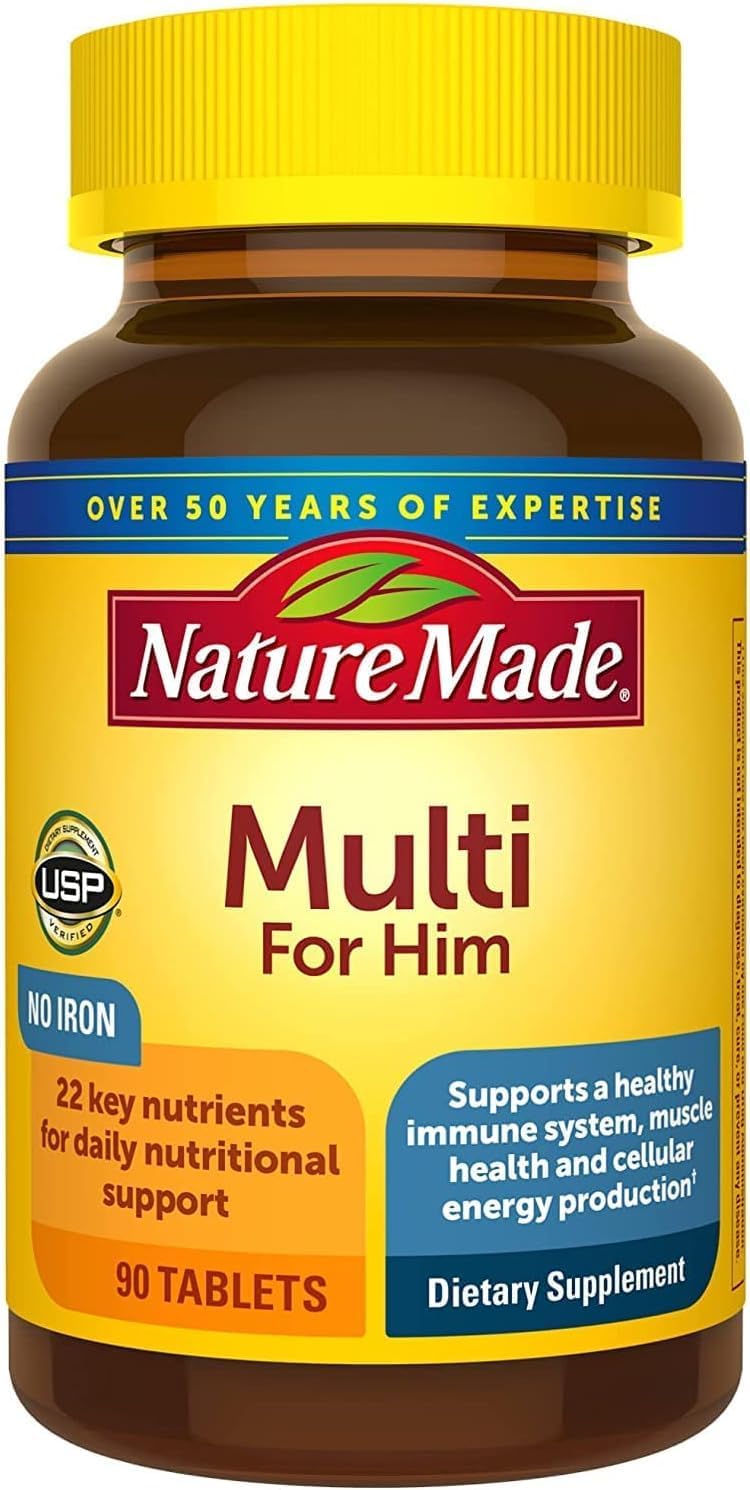 Pack of 4 Nature Made Multi For Him 90 Tablets - Daily Vitamin and Mineral Supplement
