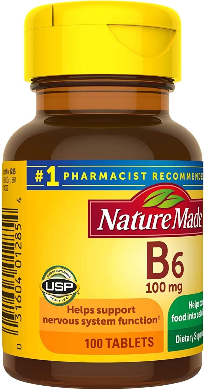 Pack of 400 Nature Made Vitamin B-6 100 mg Tablets