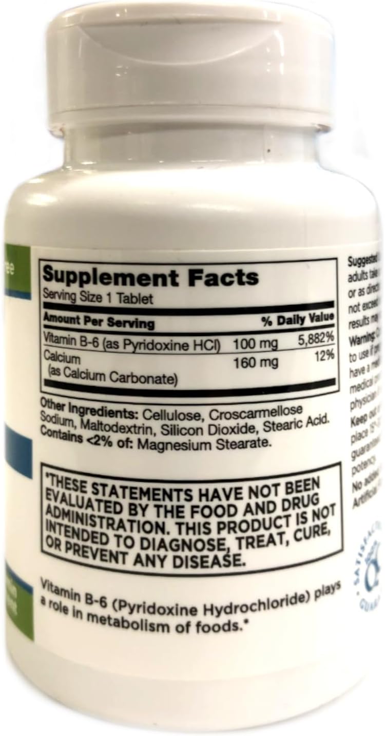 Pack of 5 High-Quality Vitamin B6 100 mg Tablets