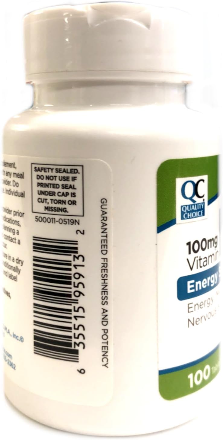 Pack of 5 High-Quality Vitamin B6 100 mg Tablets