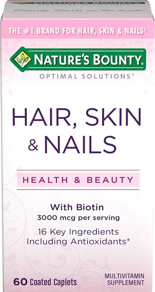 Pack of 5 Nature's Bounty Hair, Skin, and Nails Caplets - 60 ea per Pack