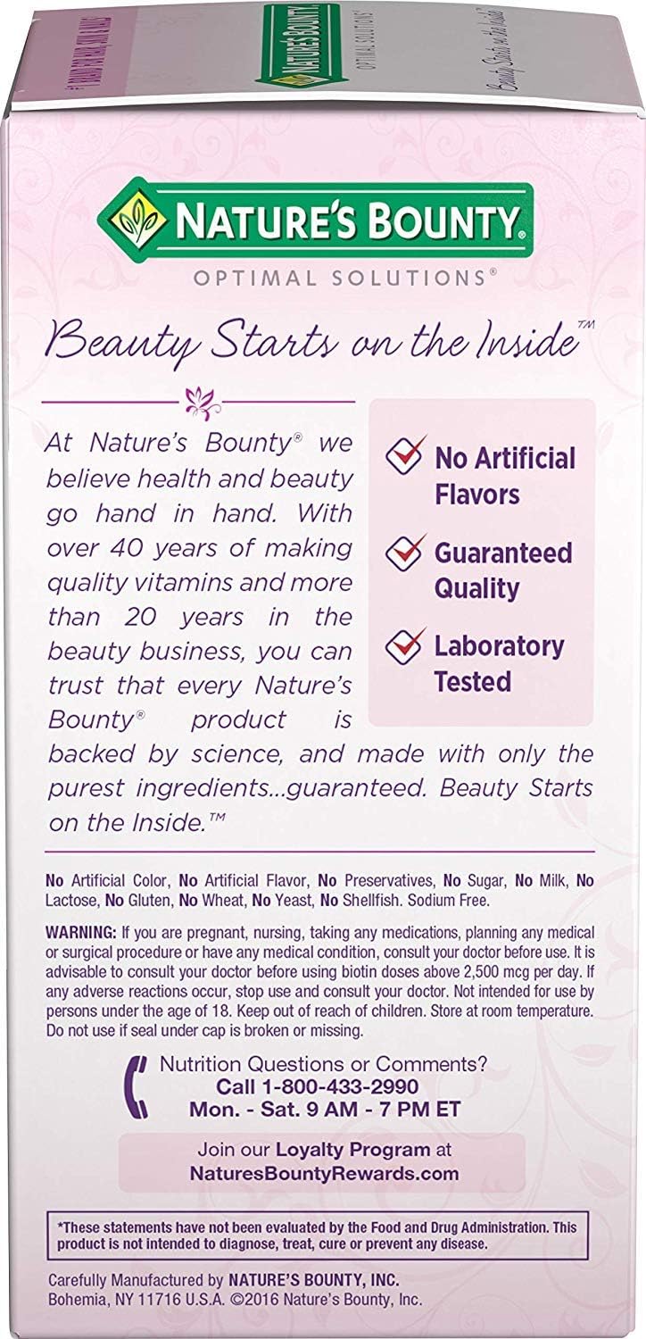 Pack of 5 Nature's Bounty Hair, Skin, and Nails Caplets - 60 ea per Pack