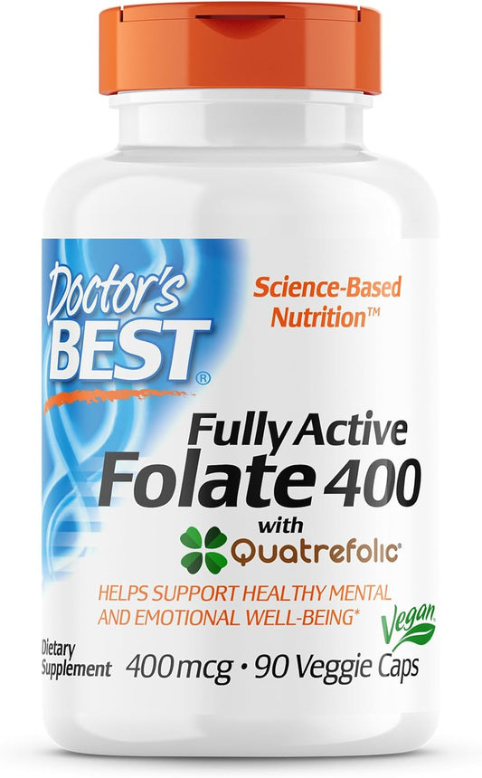 Pack of 6 Doctors Best Folate 400 90vc - Bulk Savings Available