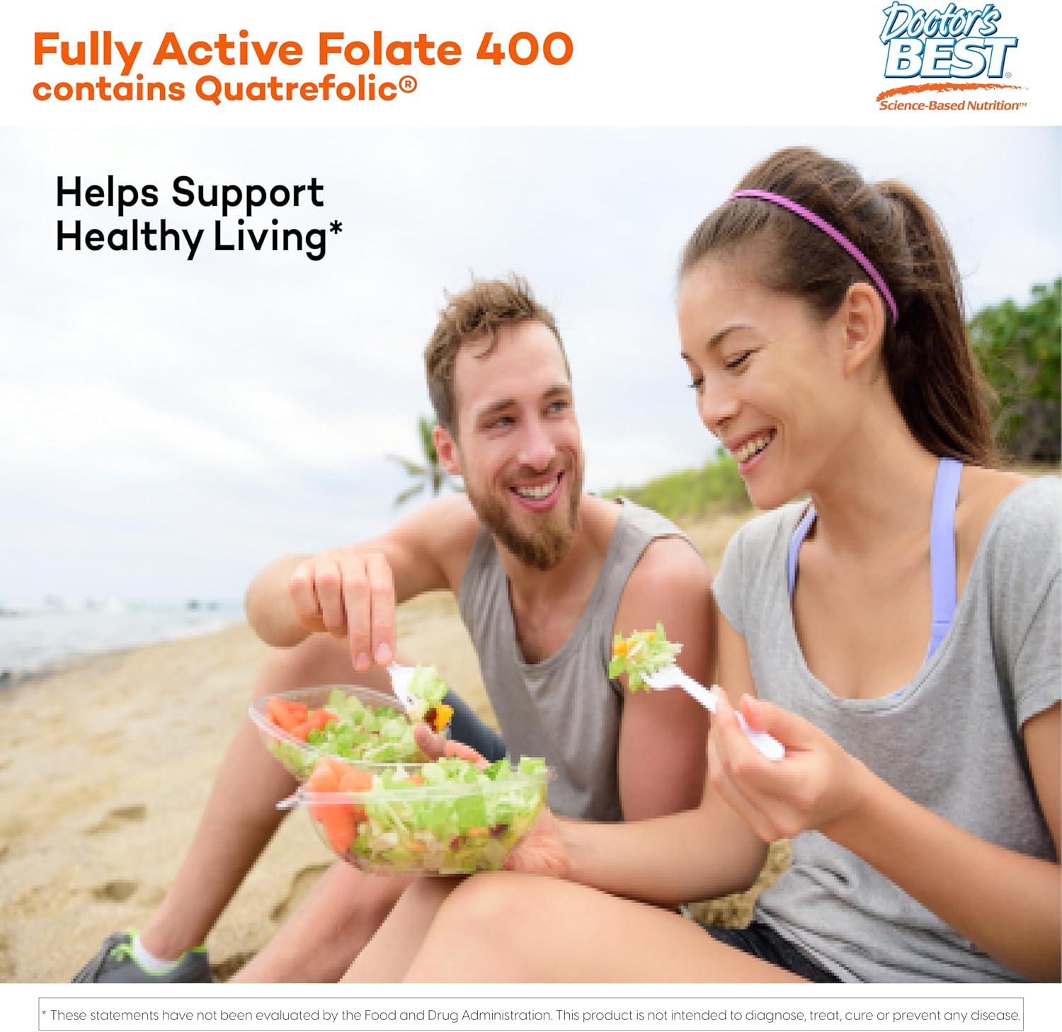 Pack of 6 Doctors Best Folate 400 90vc - Bulk Savings Available