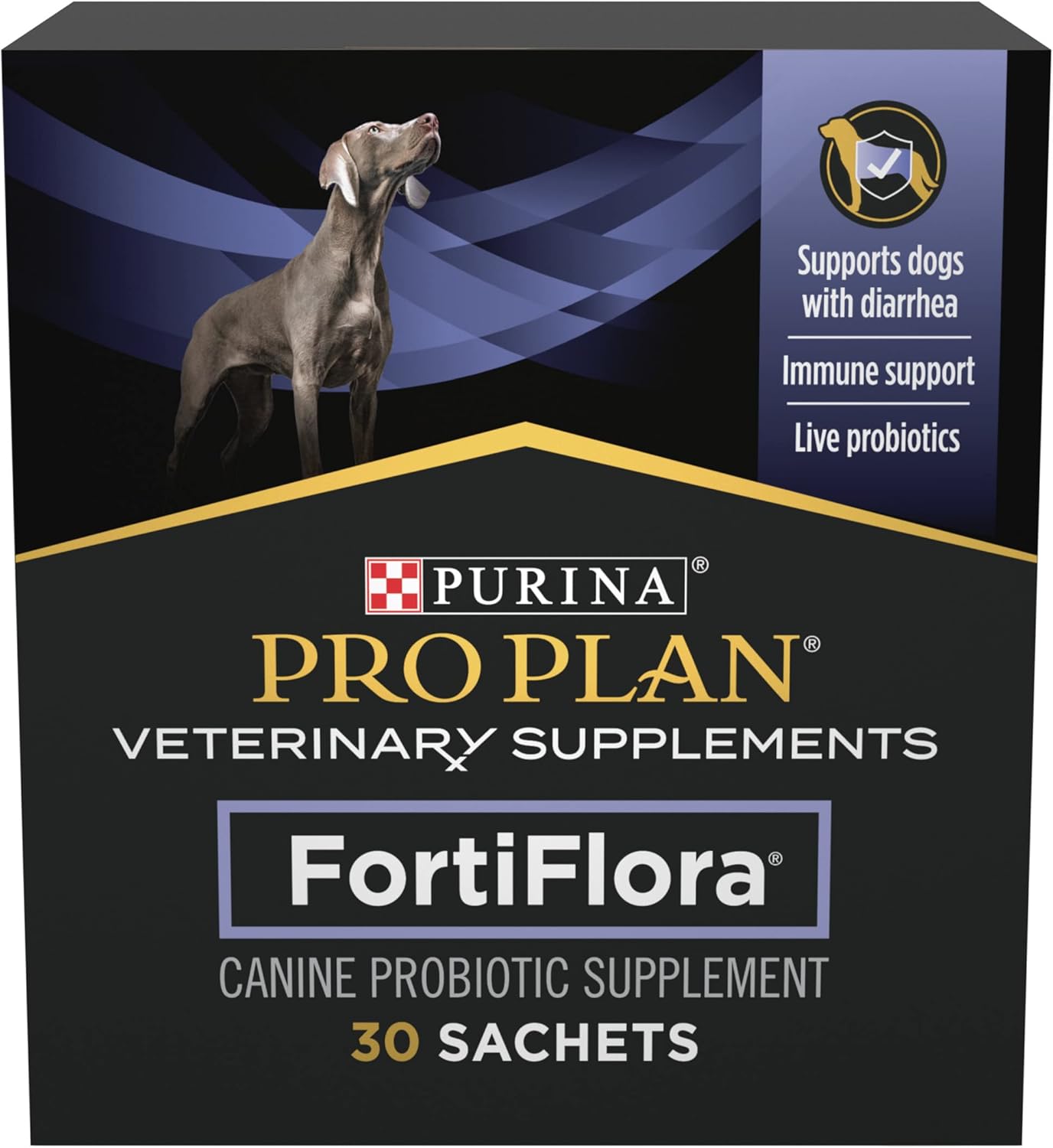 Pack of 6 Purina Pro Plan Veterinary Supplements FortiFlora Dog Probiotic Supplement, Canine Nutritional Supplement - 30 ct. Boxes