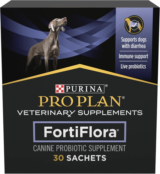 Pack of 6 Purina Pro Plan Veterinary Supplements FortiFlora Dog Probiotic Supplement, Canine Nutritional Supplement - 30 ct. Boxes