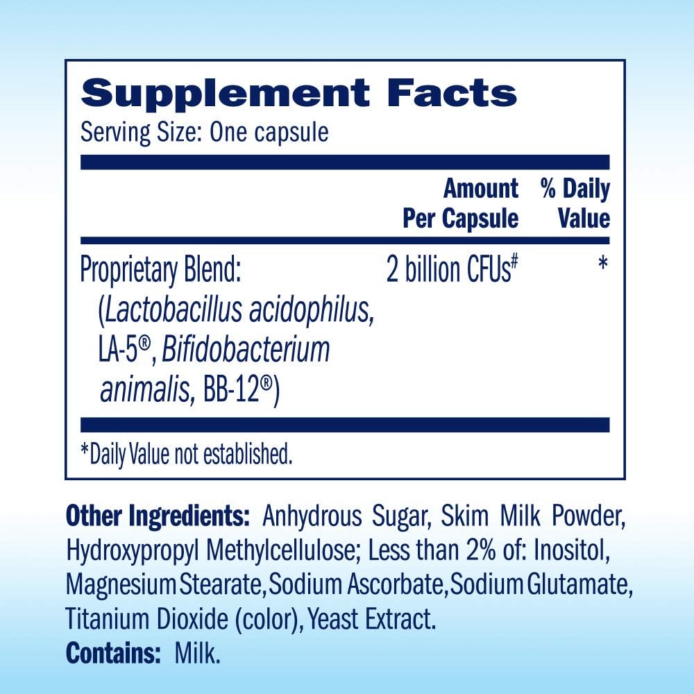 Pack of 90 TruBiotics Daily Probiotic Capsules - Gluten Free Digestive + Immune Support Supplement for Men and Women