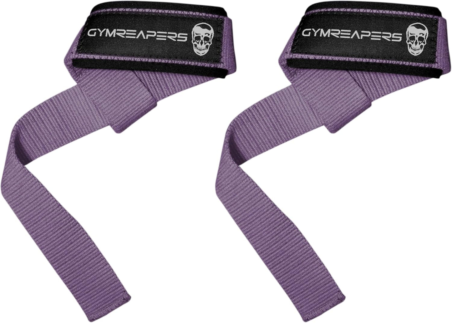 Padded Neoprene 18 inch Cotton Lifting Wrist Straps for Weightlifting, Bodybuilding, Powerlifting