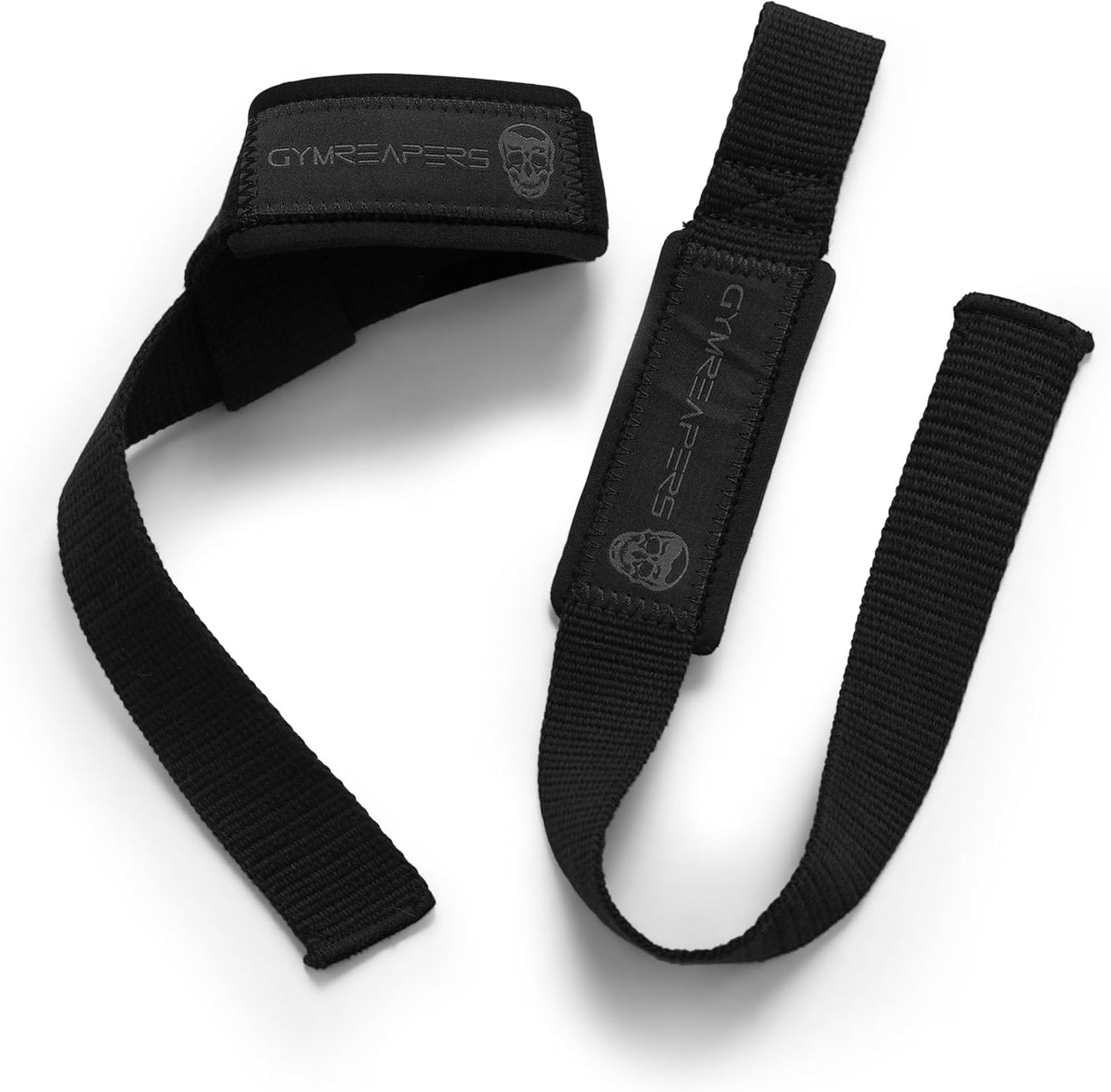Padded Neoprene Lifting Wrist Straps for Weightlifting, Bodybuilding, Powerlifting - 18 inch Cotton - Gymreapers