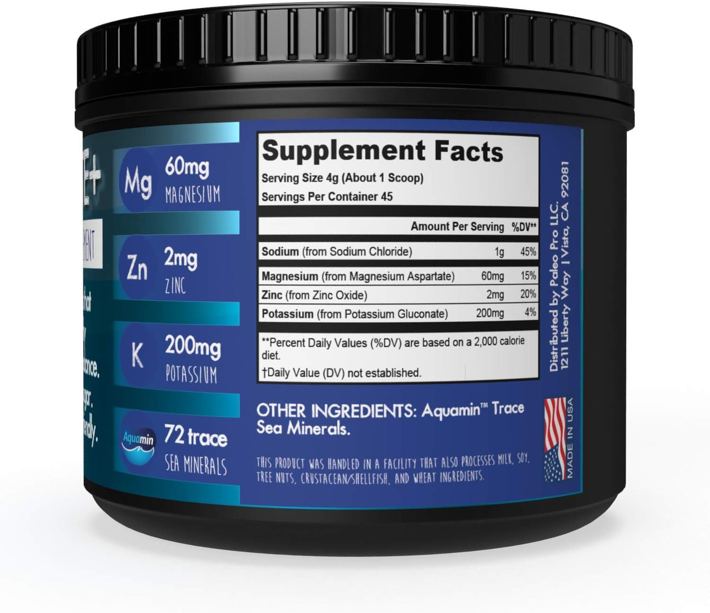 Paleo Pro HYDROLYTE+ Electrolyte Powder Drink Mix - Fruit Punch Flavor, Keto & Paleo Friendly, Sugar-Free, 45 Servings