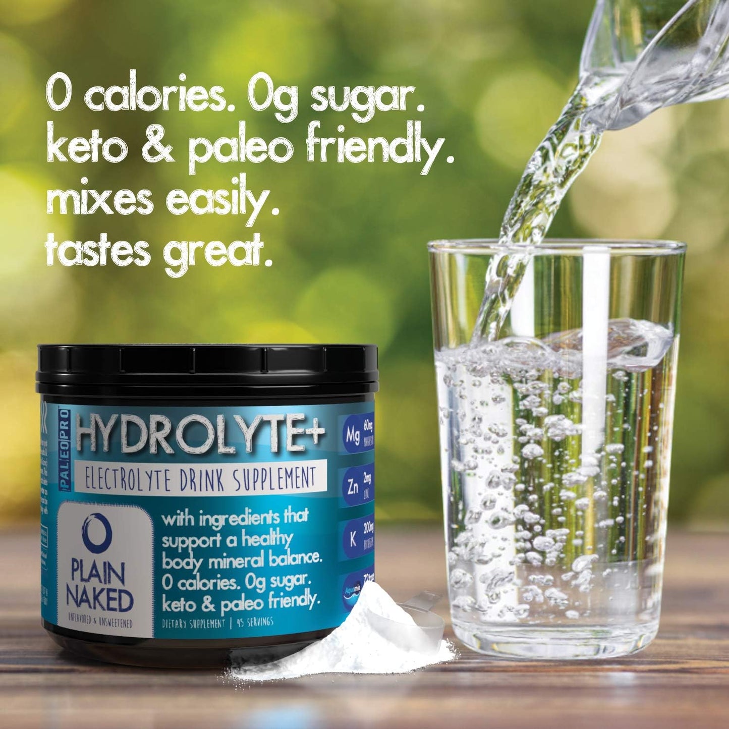 Paleo Pro HYDROLYTE+ Electrolyte Powder Drink Mix - Fruit Punch Flavor, Keto & Paleo Friendly, Sugar-Free, 45 Servings