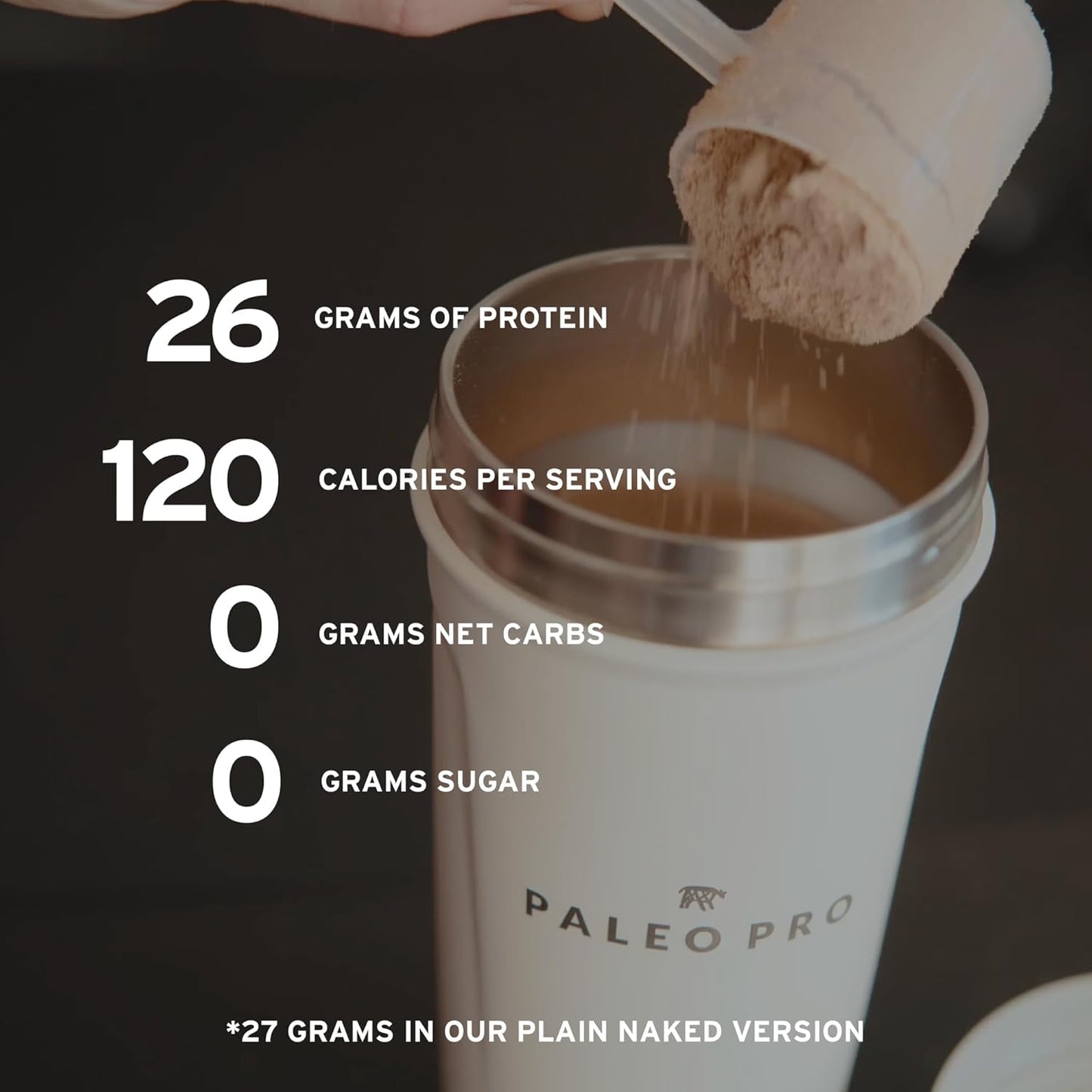 PaleoPro Grass-Fed Protein Powder - Gluten & Dairy Free, No Sugar, Soy, Grains, or Net Carbs - Paleo & Keto Friendly - Aztec Vanilla Flavor - 15 Servings - 1 lb