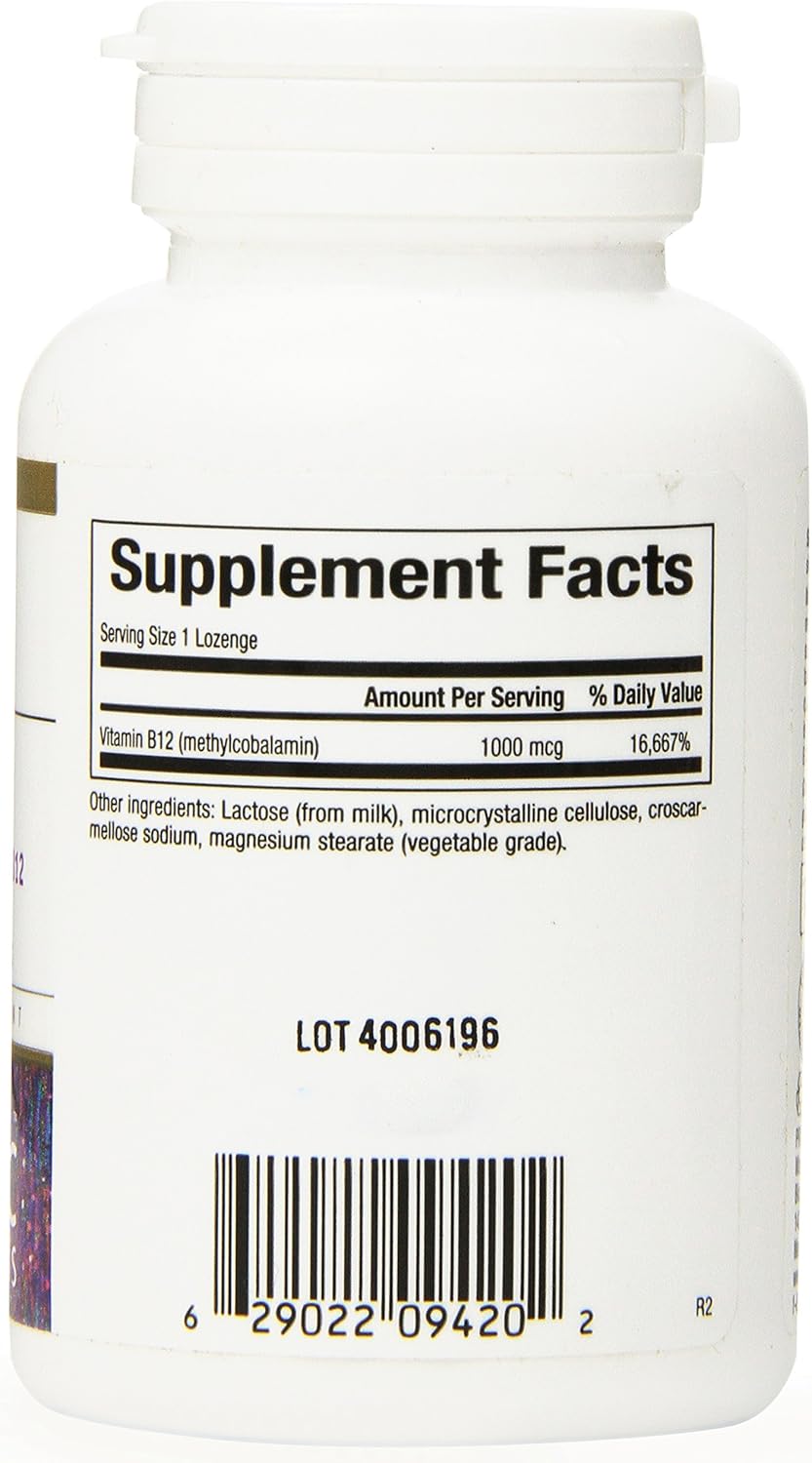 Pamoire Bioclinic Naturals B12 Methylcobalamin Lozenges - 1000 mcg (60 Count)