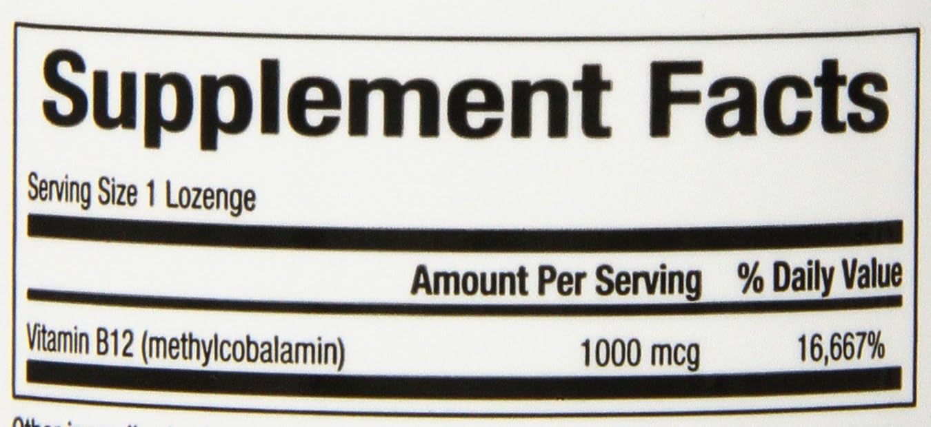 Pamoire Bioclinic Naturals B12 Methylcobalamin Lozenges - 1000 mcg (60 Count)