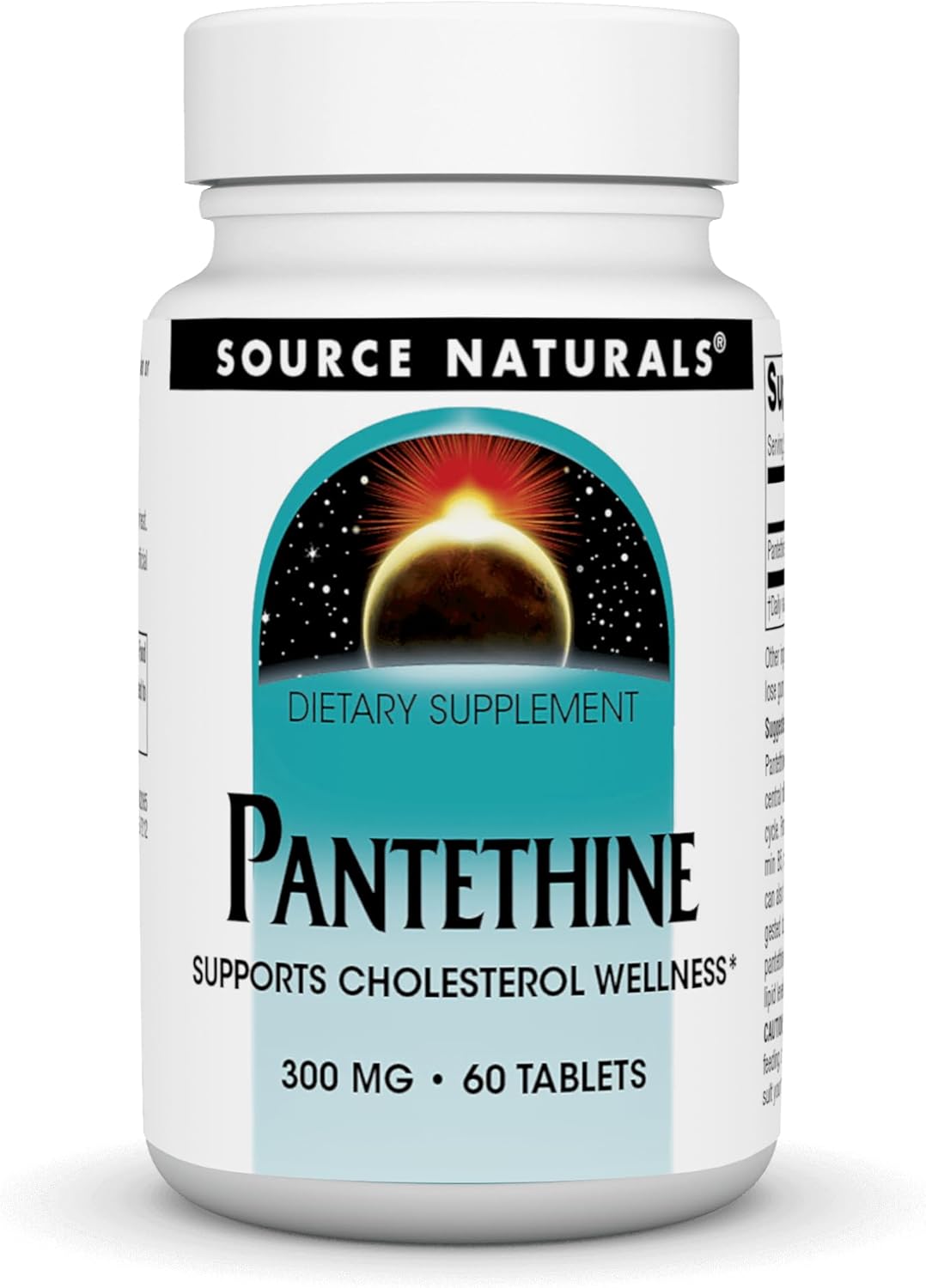 Pantethine 300mg Tablets for Cholesterol Wellness Support by Source Naturals