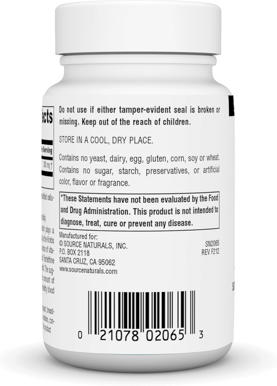 Pantethine 300mg Tablets for Cholesterol Wellness Support by Source Naturals