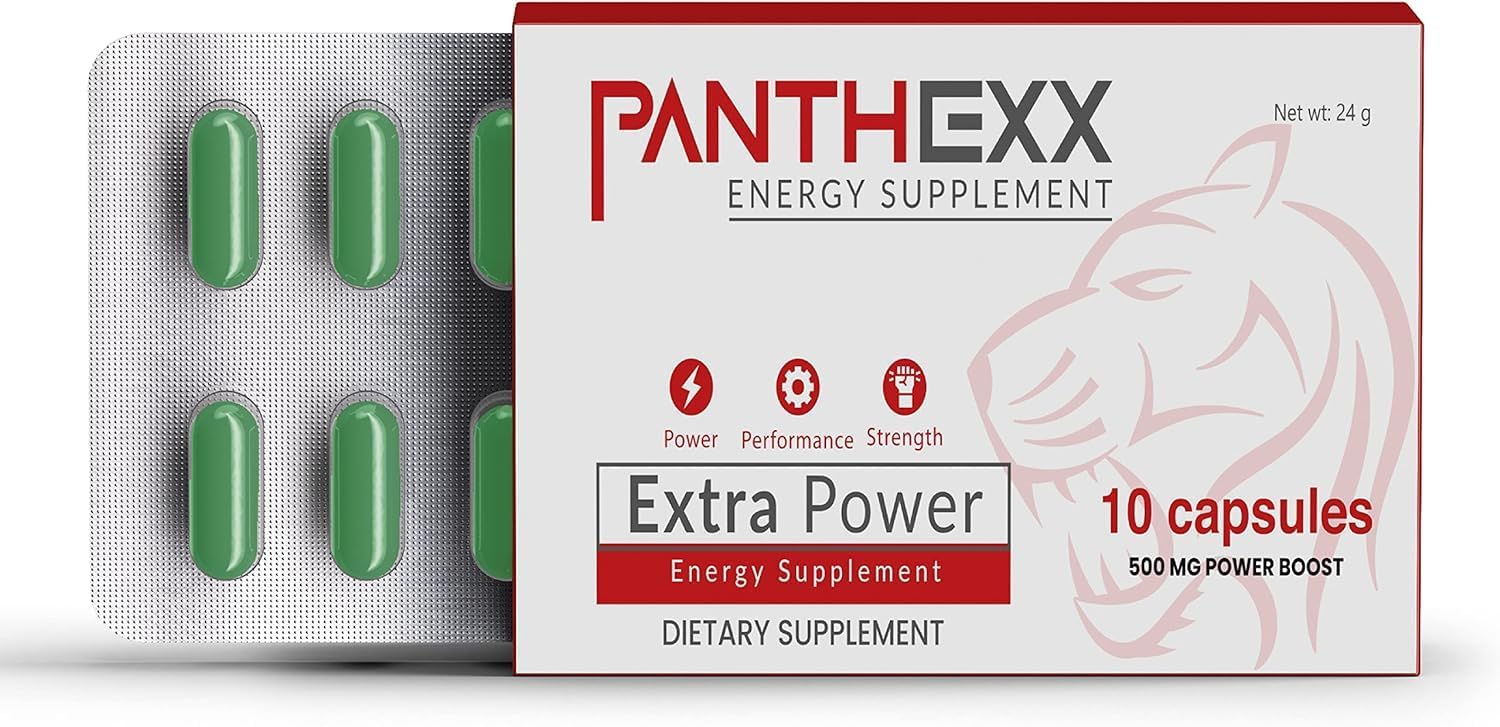 Panthexx Natural Energy Booster for Active Lifestyle - Fast Acting Formula, 10 Count Pack