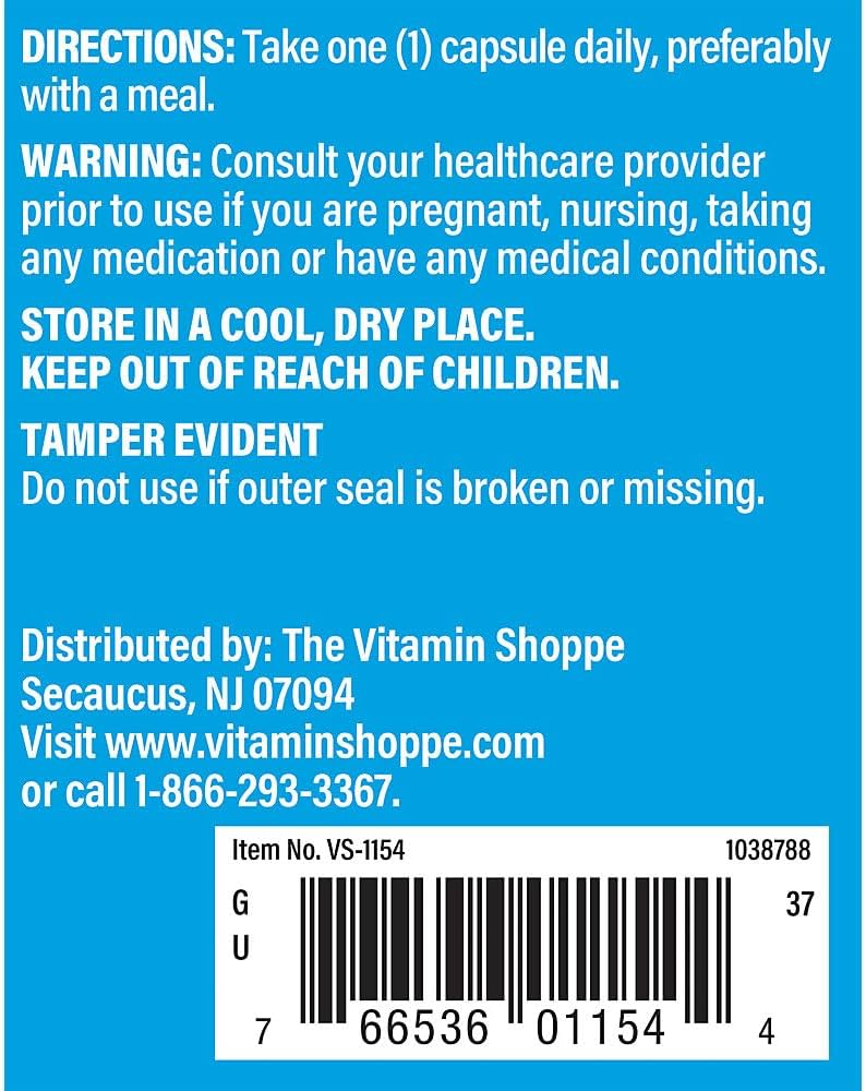 Pantothenic Acid 500MG with Vitamin B5 for Energy & Hair, Skin, Nails - 100 Capsules