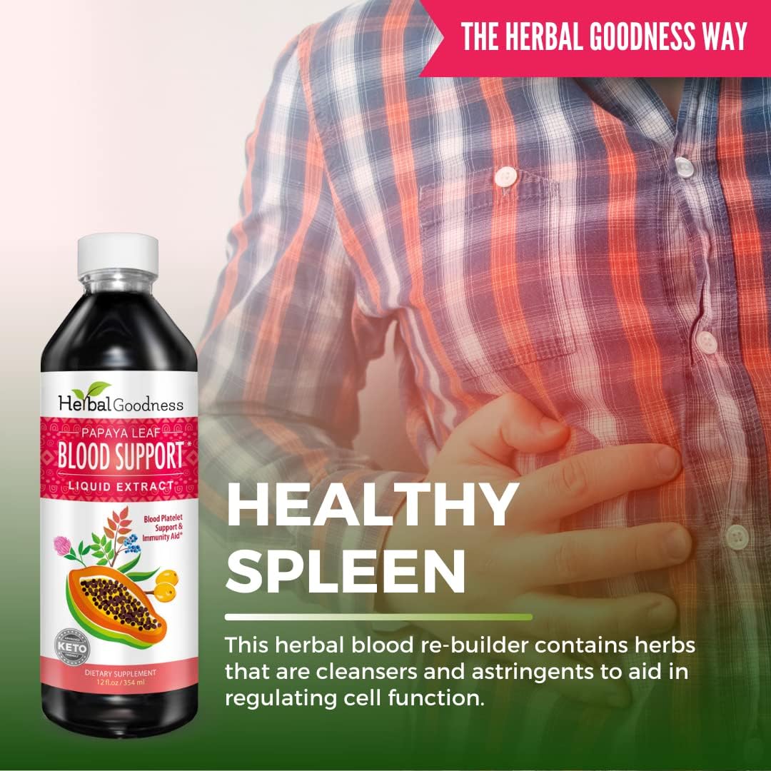 Papaya Leaf Extract Combo Pack - Digestive & Blood Support, 2 Units, 12oz & 16oz, Non GMO, Herbal Goodness