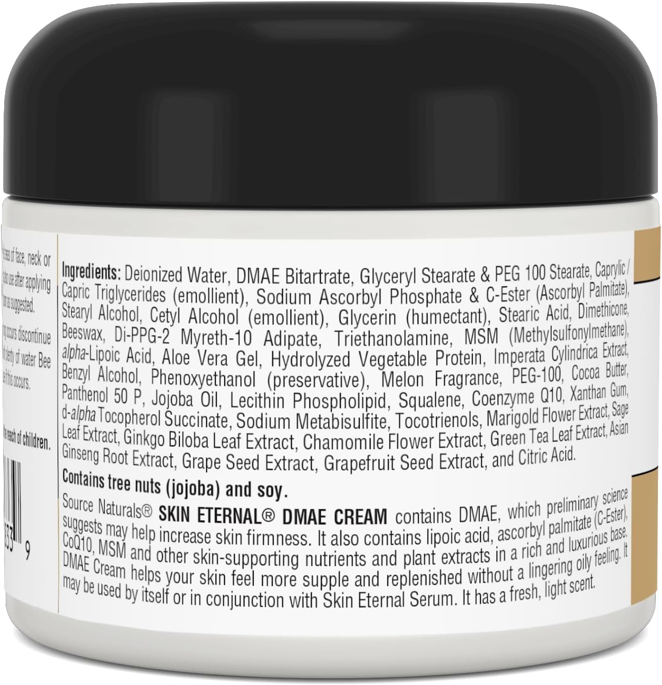 Paraben-Free 2 oz Source Naturals Skin Eternal DMAE Cream for Youthful Skin