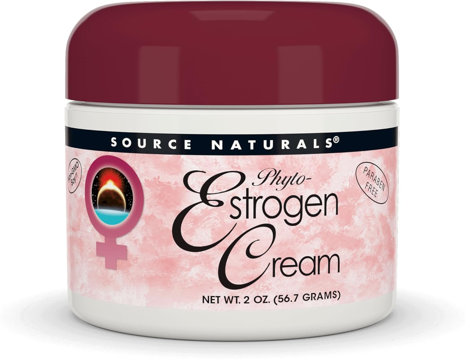 Paraben-Free Phyto-Estrogen Cream from Non-GMO Soy - 2 oz by Source Naturals