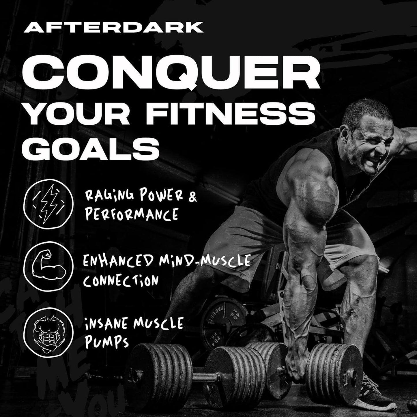Paradise Punch AFTERDARK INHUMAN Pre-Workout Powder with Enhanced Mind-Muscle Connection and Sustained Energy