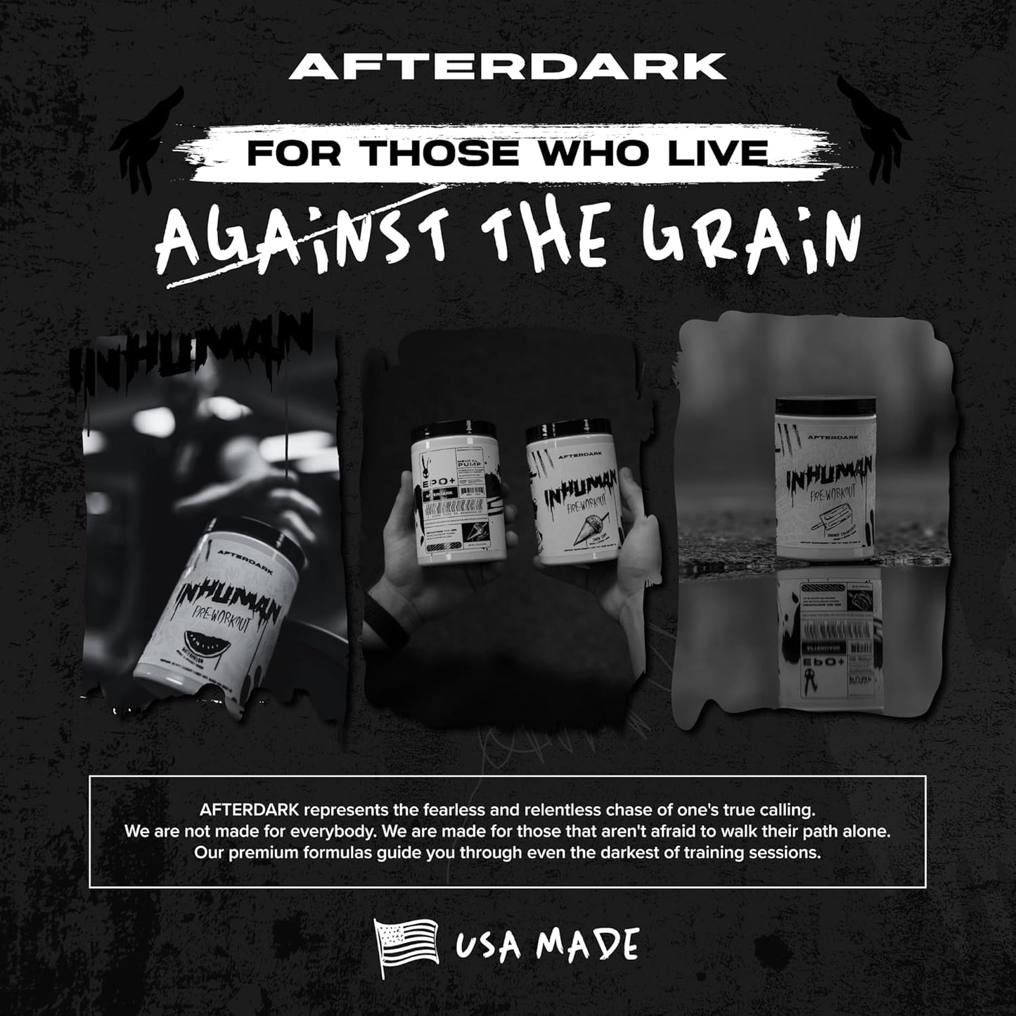 Paradise Punch AFTERDARK INHUMAN Pre-Workout Powder with Enhanced Mind-Muscle Connection and Sustained Energy