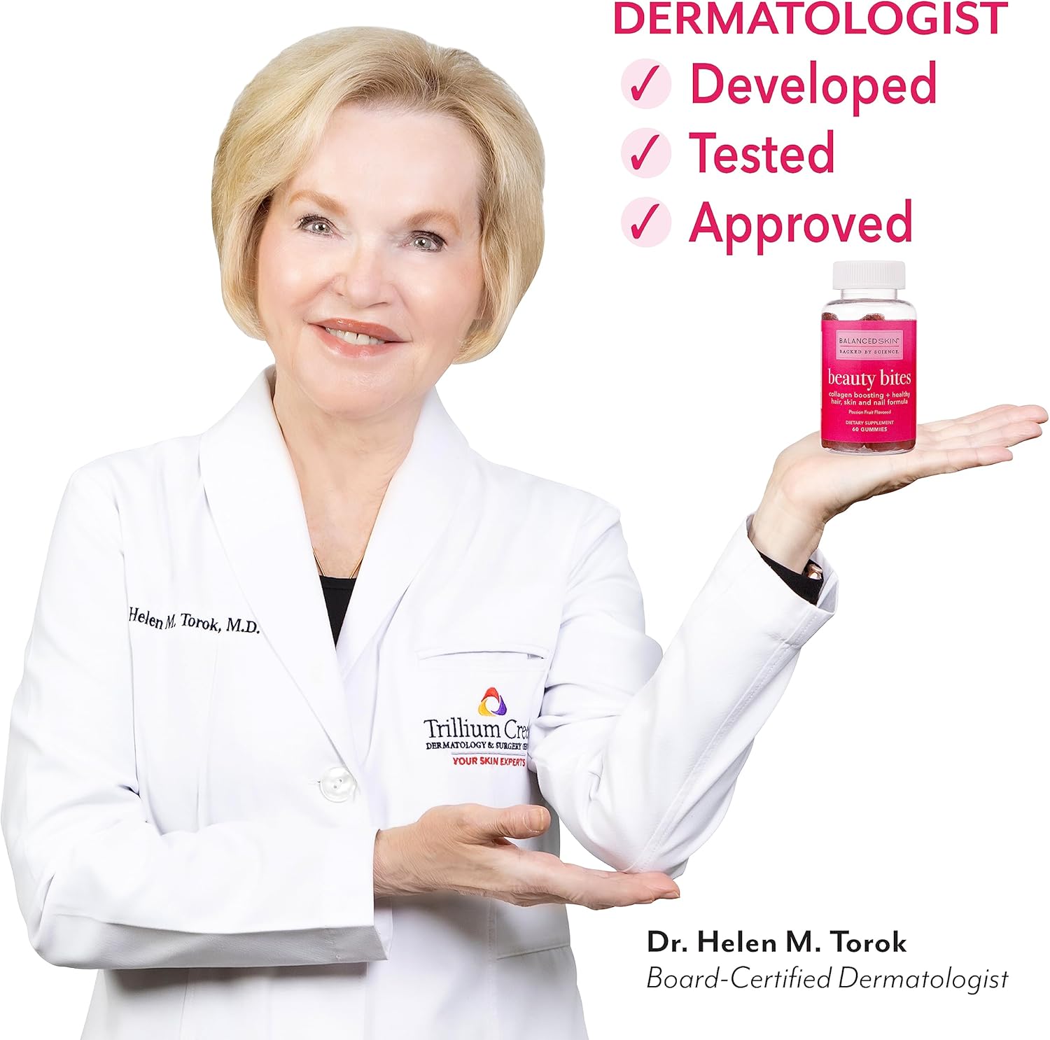 Passion Fruit Flavored Biotin Gummy Vitamins for Hair Growth and Healthy Skin - Collagen Infused Beauty Bites with 6000 mcg Biotin and Vitamins - Balanced Skin Supplement