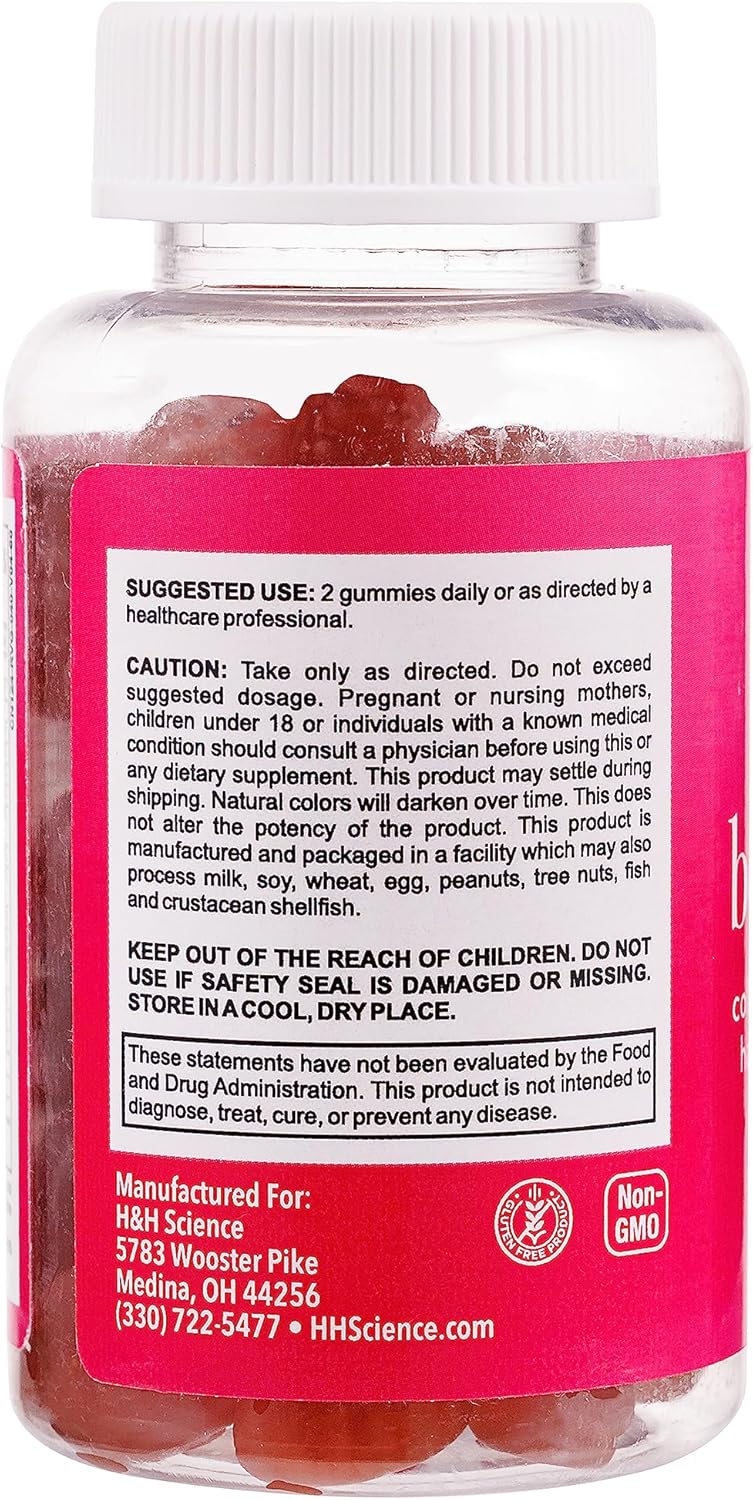 Passion Fruit Flavored Biotin Gummy Vitamins for Hair Growth and Healthy Skin - Collagen Infused Beauty Bites with 6000 mcg Biotin and Vitamins - Balanced Skin Supplement