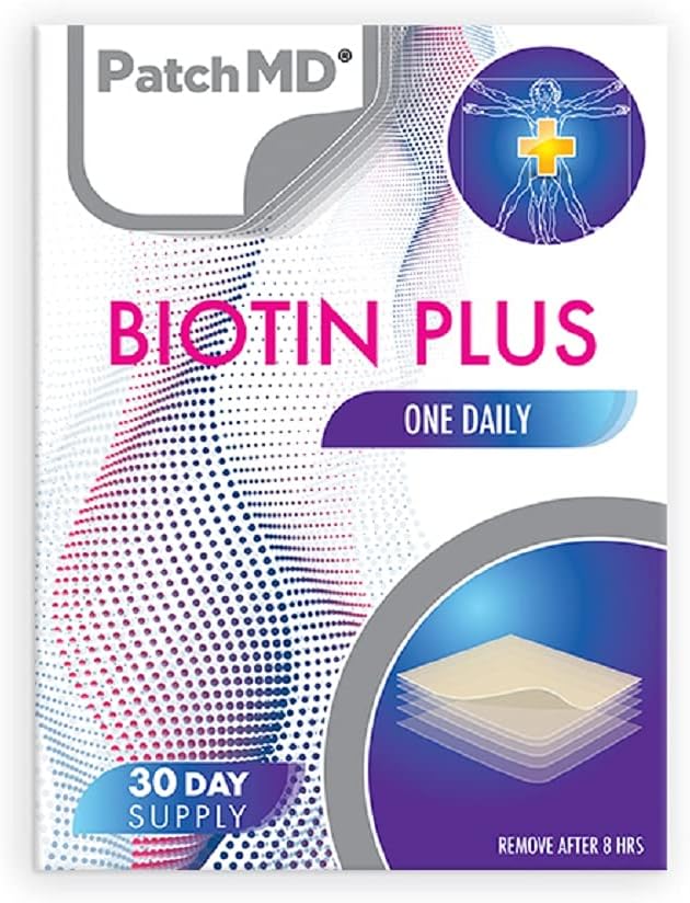 PatchMD Biotin Plus Patches - 30 Day Supply for Hair, Skin, and Nails