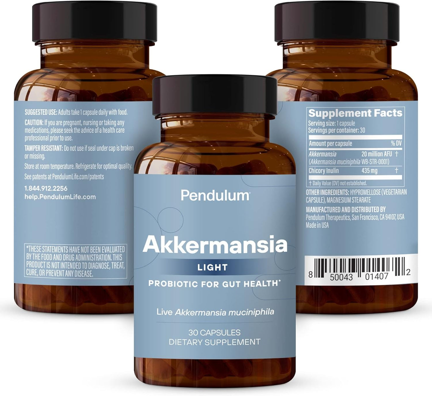 Patented Live Akkermansia Muciniphila Probiotic Supplement for Gut Health - 30 Capsules