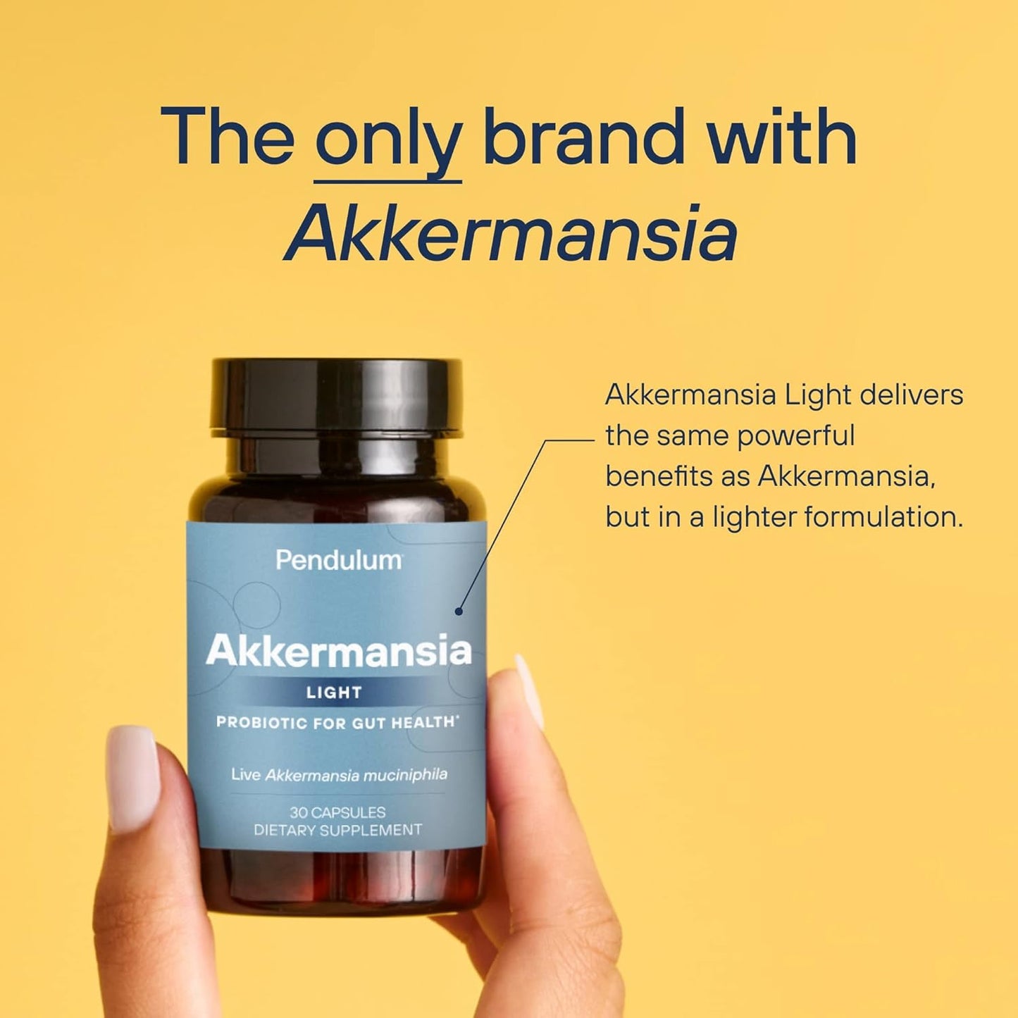 Patented Live Akkermansia Muciniphila Probiotic Supplement for Gut Health - 30 Capsules