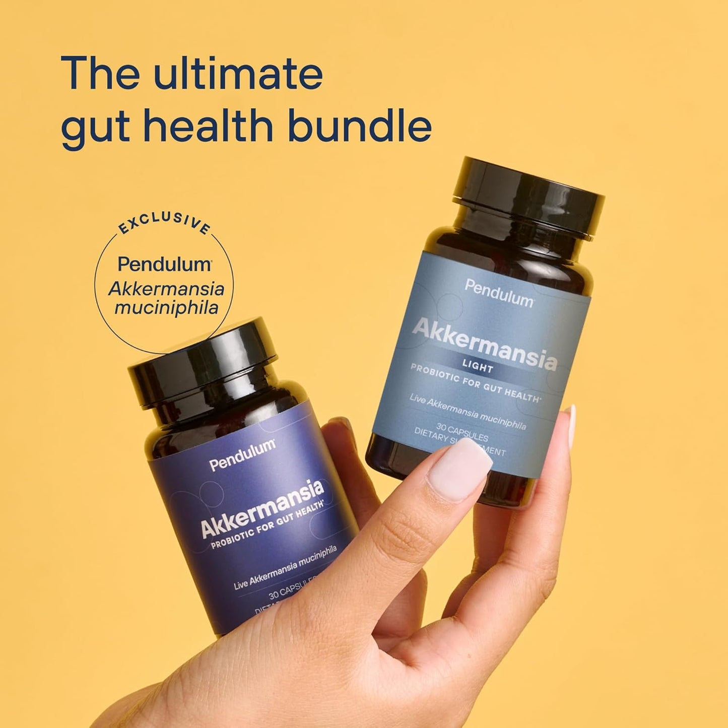 Patented Live Akkermansia Muciniphila Probiotic Supplement for Gut Health - 30 Capsules