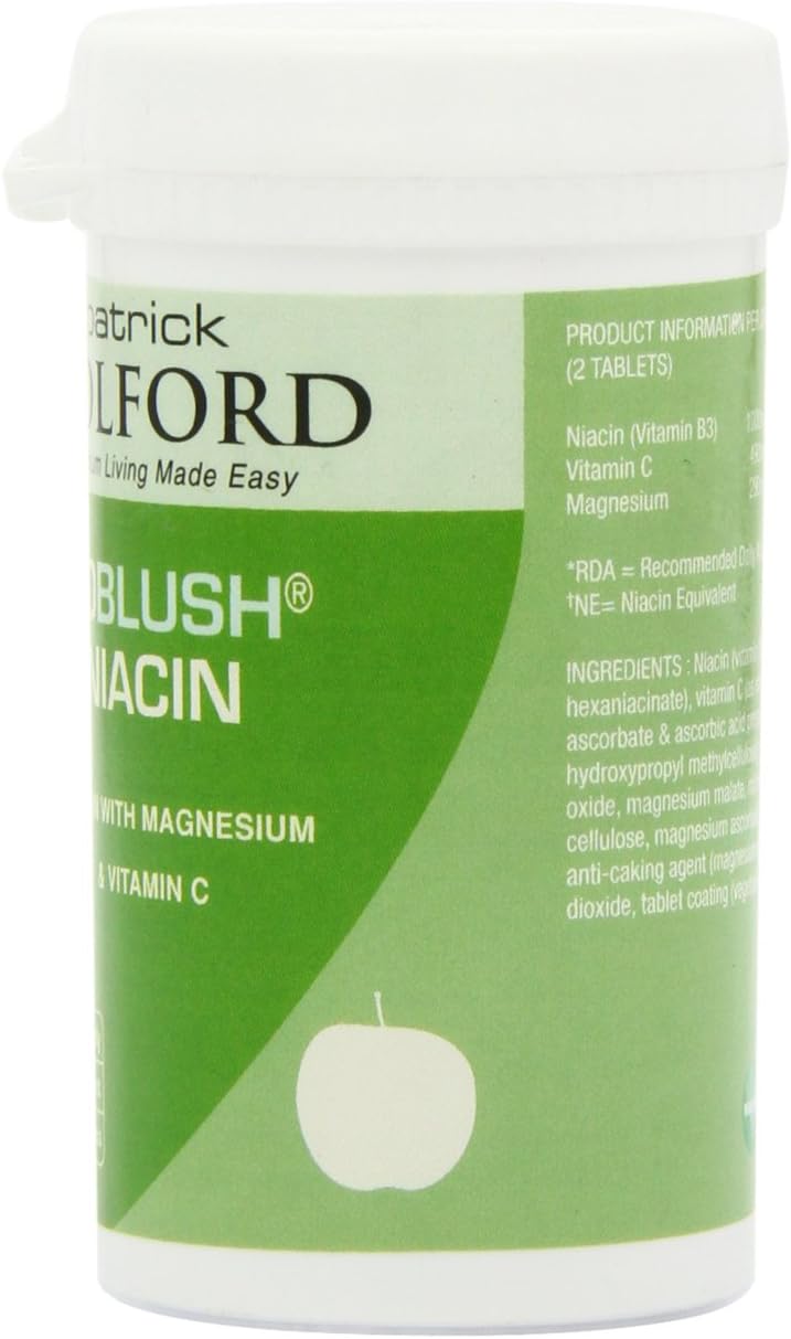 Patrick Holford NoBlush Niacin 60 Tablets - Vitamin B3 Supplement