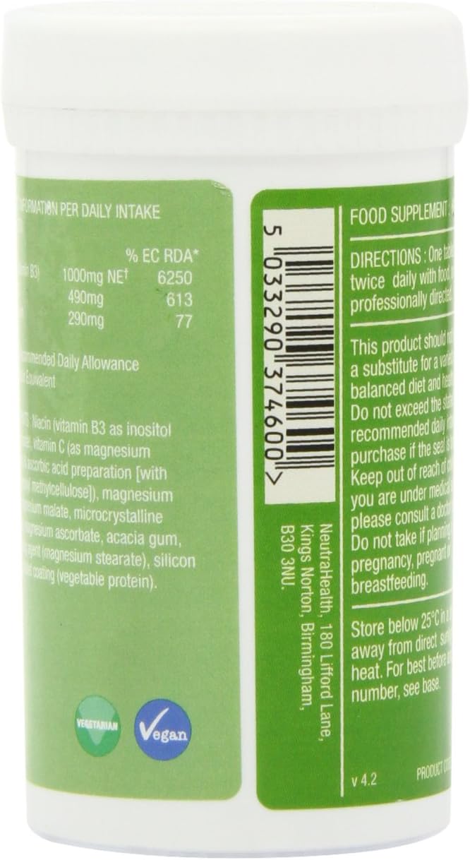 Patrick Holford NoBlush Niacin 60 Tablets - Vitamin B3 Supplement
