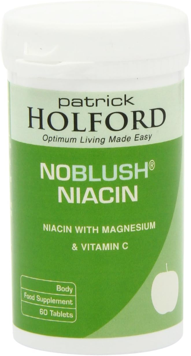 Patrick Holford NoBlush Niacin 60 Tablets - Vitamin B3 Supplement