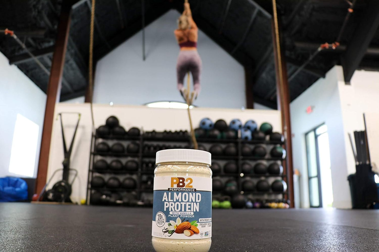 PB2 Almond Protein Powder with Madagascar Vanilla - 1lb Jar - 20g Vegan Plant Based Protein Powder, Non GMO, Gluten Free
