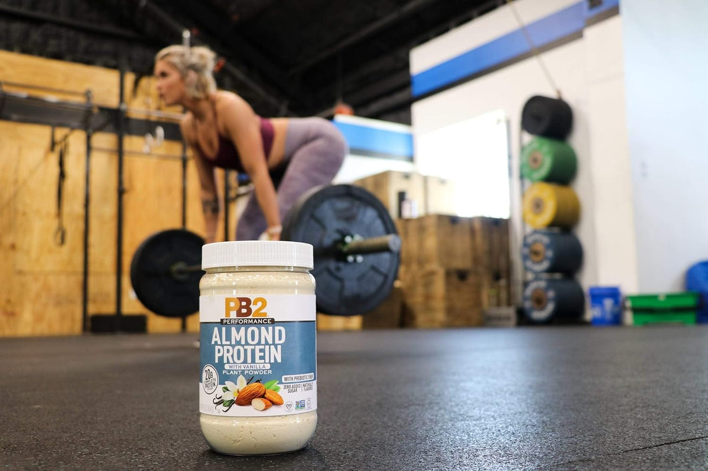 PB2 Almond Protein Powder with Madagascar Vanilla - 1lb Jar - 20g Vegan Plant Based Protein Powder, Non GMO, Gluten Free