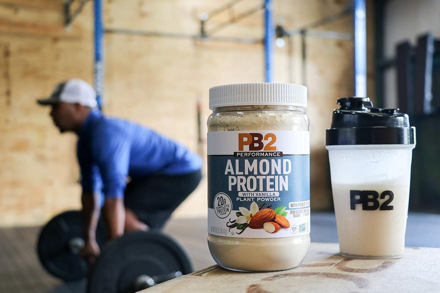 PB2 Almond Protein Powder with Madagascar Vanilla - 1lb Jar - 20g Vegan Plant Based Protein Powder, Non GMO, Gluten Free