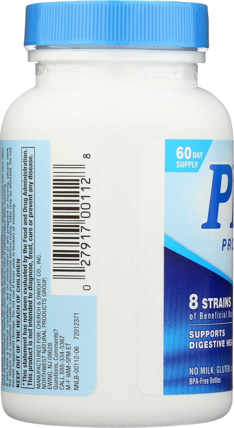 PB8 Acidophilus Probiotic Capsules - 120 Count, Gluten Free - Single Pack