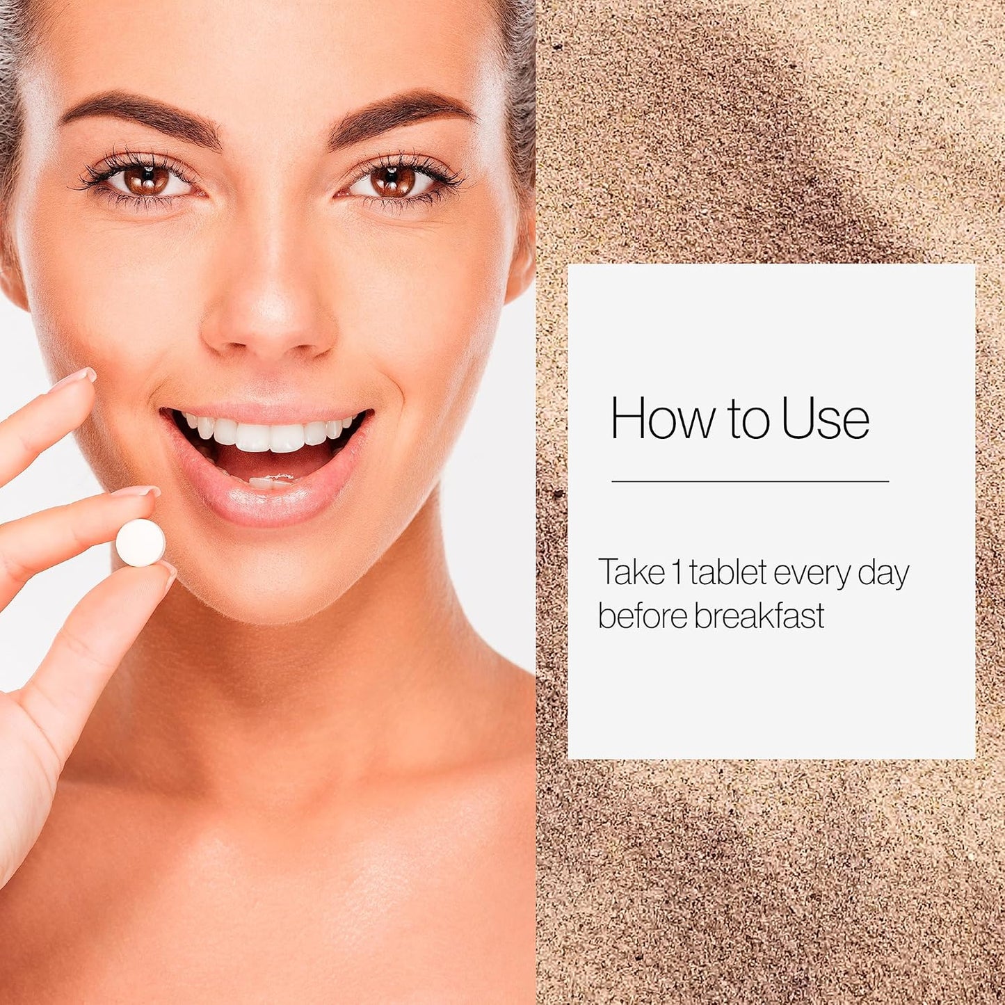 Peach-Flavored Collagen Chewable Tablets with Silk Peptide, Hyaluronic Acid, CoQ10, Vitamin C & E - 60 Count Bottle for Women & Men