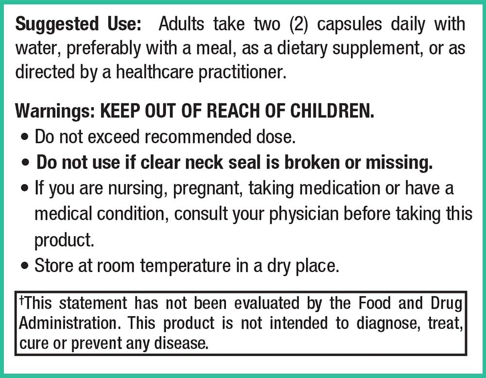 Peak Pure & Natural Thyroid Support Supplement - Metabolism Booster for Weight Maintenance - Iodine Capsules for Underactive Thyroid - 60 Count